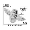 Detailed size specifications for beetle shaped stainless steel stud earring with dimensions - Scarab Beetle-Silver