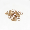 DIY jewelry parts featuring small white heart charms with golden alloy metal edges - White Heart