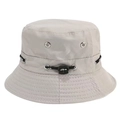 Light gray adjustable outdoor sun hat with breathable vents and sport strap detail - Adjustable / Beige