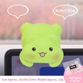 Cute green frog mini ornament for car dashboard or monitor with matte finish - 32x35x22MM / Type C Frog