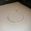 Eleganter Gold-Zirkon-Herz-Blumen-Armband mit verstellbarem Bolo-Verschluss für Damen - Vergoldeter Kreis-Link (9#)