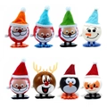 Set of 8 colorful Christmas wind-up toys including Santa, Snowman and Reindeer - Christmas Wind Up 8pcs Set B
