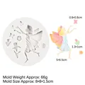 Witte siliconen vorm voor DIY-taartdecoraties van feeën, vlinders en bloemenfondant - Stijl 2 Fee / Grijs