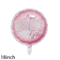 Roze 18-inch folieballon met Welcome Baby Girl tekst voor doopfeest decoratie - 18 Inch Glitter Welcome Baby Meisje