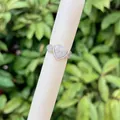 Golden 18K gold plated ring featuring three heart-shaped zircons on a white display - Triple Heart