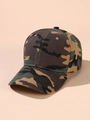 Unisex classic woodland camouflage baseball cap with curved brim in premium cotton canvas - One Size / Urban Camouflage (02 Child)