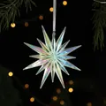 Iridescent explosion star Christmas ornament 12x12cm acrylic hanging decoration - Snowflake A (Explosion Star)