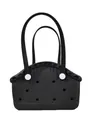 Portable black EVA pet carrier bag with breathable holes and sturdy handles - 32*18*23cm / Black