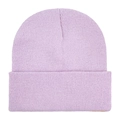 Classic knitted beanie hat in light purple soft acrylic for men and women winter - One Size / Light Purple