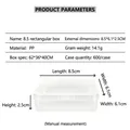 Clear PP plastic rectangular parts storage box with 8.5x6.1x2.5cm dimensions - 8.5 Rectangular (8.5*6*2.5cm)