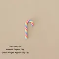 Miniature polymer clay striped candy cane accessories for DIY Christmas miniature scenes - No.86 - 2.8cm Colorful Striped Candy Cane