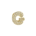 18k gold plated brass letter G pendant with micro-paved white zircons for jewelry DIY - Letter G Pendant-Gold