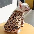 Two Legs In Brown Flannel Leopard Print