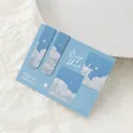 Magnetic bookmark set featuring blue cloudy sky and moon pattern for stationery lovers - 2 Pcs/Set / Sea of Clouds