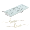 Silicone fondant mold with love text design for cake decorating, 160x138x3mm size - 2-Cavity Love Letter