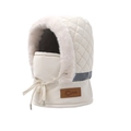 Berretto termico invernale beige con fodera in peluche e maschera integrata per lo sci - Beige (6006-Beige)
