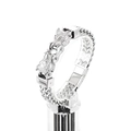 Bracciale vichingo con testa di lupo in argento e acciaio inox con maglia intrecciata - Argento (KB149794-KFC)