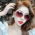 Women's polarized camellia sunglasses with light pink frames and brown gradient lenses - Barbie Pink Frame Gradient Pink Lens