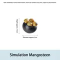 Realistic artificial mangosteen model for decoration, height 7.5cm and diameter 6cm - Mangosteen