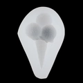 White translucent silicone mold for creative three-scoop ice cream cone cake decorating - Style 2-Three Scoop Cone / Clear