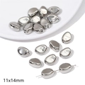 Irregular CCB silver beads 11x14mm for DIY jewelry making earrings and bracelets - Model 12 Large Bean 10pcs/Pack