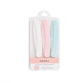 3er-Set klappbare Augenbrauenrasierer in Weiß, Rosa und Blau mit sicheren Makro-Klingen - 3-teiliges Box-Set / Mehrfarbig (Rosa/Weiß/Grün)