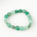 Armband mit natürlichen grünen Aventurin-Perlen in unregelmäßiger Form - Aventurin-Jade