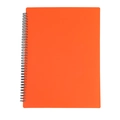 Porte-partitions A4 avec couverture rigide orange vif et reliure spirale noire - 30 Pages (60 Faces) / Couleur Unie / Orange