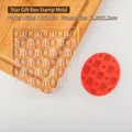 Tampon à biscuits en acrylique motif étoile et cadeau pour pâtisserie et pâte à sucre - Tampon Boîte Cadeau Étoile