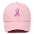 Berretto da baseball in cotone rosa con ricamo a nastro per sport all'aperto e parasole - Regolabile / Rosa