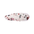 Pasador de pelo BB con estampado floral en tela crema con flores rojas y rosas - Estilo 4