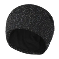 Gorro de punto térmico para mujer con motas de colores y textura de nido de abeja - L(58-60cm) / Negro