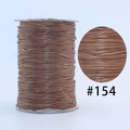 DIY brown waxed cord for bracelet weaving, color code #154 in professional spool roll - #154 Yellow Coffee / 1.0mm 160m