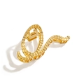Goldene geometrische Haarklammer mit strukturierter Wellenform und Metall-Finish - F534-1/Irreguläres Gitter Gold