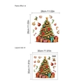 Detail showing Christmas tree wall sticker layout size and pasted effect dimensions - Christmas Tree And Ornament Balls Style (PC222)