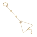 Bracciale ad anello in acciaio dorato con farfalle bianche e catena regolabile - Stile di Design a Farfalla (2#)