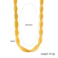 Detailed specs of gold braided flat chain necklace with 40+5cm length and 6mm width - Gold Necklace