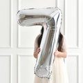 40-inch silver number 7 foil balloon for birthday and wedding party decorations - Silver Style 7