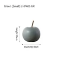 Minimalist green ceramic apple figurine, small size decorative fruit for home decor - Green Small Apple