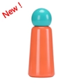 Gourde isotherme orange en acier inoxydable avec bouchon sphérique sarcelle - Vert & Orange