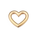 Ciondolo a cuore in acciaio inossidabile dorato lucido mostrato su sfondo bianco neutro - 40*36mm / Oro (KLJ118-Z)