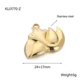Goldener Pelikan Anhänger aus Edelstahl 24x17mm für Halsketten und Armbänder Schmuck - Gold (KLJ3770-Z)