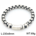Pulsera para hombre de acero inoxidable de estilo industrial retro en plata antigua - 23CM / Plata Antigua