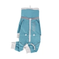 Combinaison de pluie bleue pour chien imperméable avec bandes réfléchissantes - S / Ensemble / Bleu lac