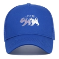Gorra trucker azul marino con bordado de oso y paneles de malla transpirable - Azul