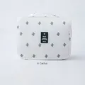 Trousse de toilette blanche à motif cactus avec fermeture et poignée solide - Cactus