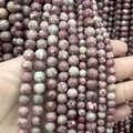 Polierten runden Natursteinperlen in Rot und Rosa für DIY Schmuckherstellung - Roter Chrysanthemenstein A85 / 4mm (ca. 88 Perlen)