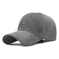 Berretto da baseball da uomo in spina di pesce grigio con logo a corona d'oro - Grigio