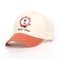 Kids' baseball cap featuring cream crown, tan brim, and embroidered Brave Lion motif - 52cm / Beige Brave Lion (5#)