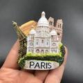 Calamita da frigo 3D in resina con la Torre Eiffel e monumenti di Parigi - Parigi Francia